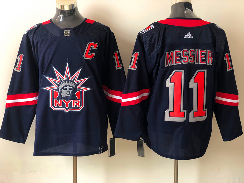 Men's New York Rangers Mark Messier #11 Navy Jersey